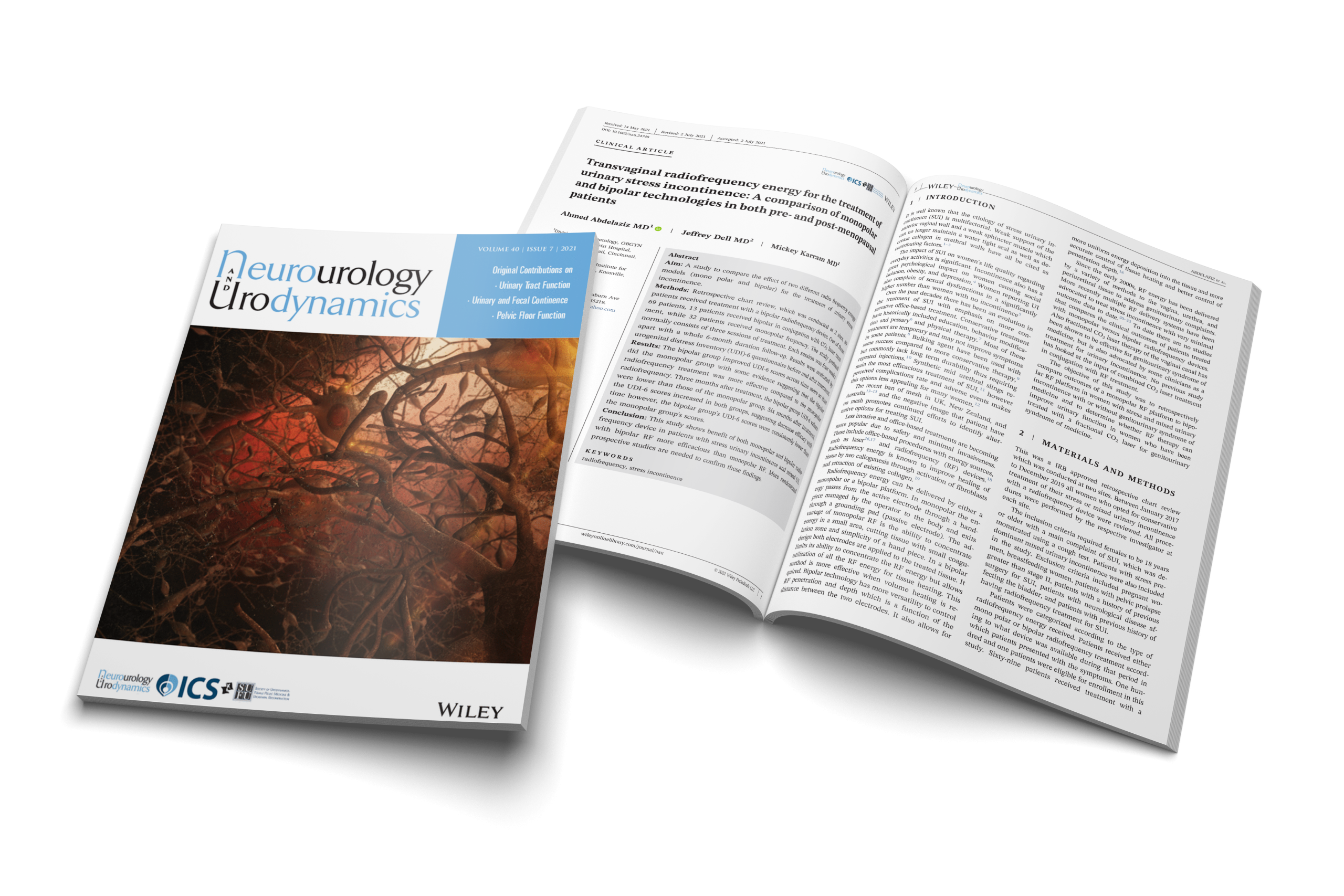 Transvaginal radiofrequency energy for the treatment of urinary stress incontinence: A comparison of monopolar and bipolar technologies in both pre and post-menopausal patients