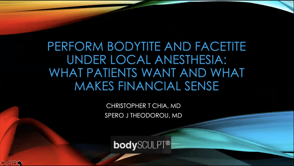 Webinar: BodyTite & FaceTite Under Local Anesthesia - Dr. Nicholos Nikolov